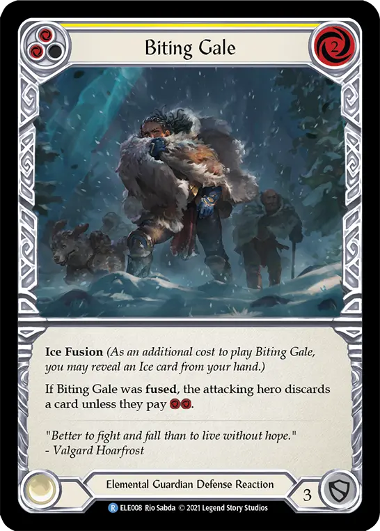 Biting Gale (Yellow) — Tales of Aria Flesh and Blood card by Rio Sabda