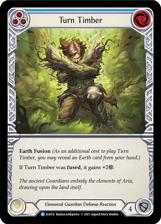 Turn Timber (Blue) — Tales of Aria Flesh and Blood card by Ramza Ardyputra