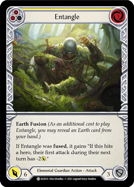 Entangle (Yellow) — Tales of Aria Flesh and Blood card by Vito Vivodka