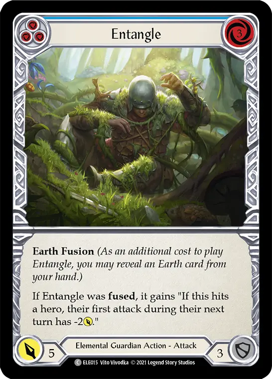 Entangle (Blue) — Tales of Aria Flesh and Blood card by Vito Vivodka