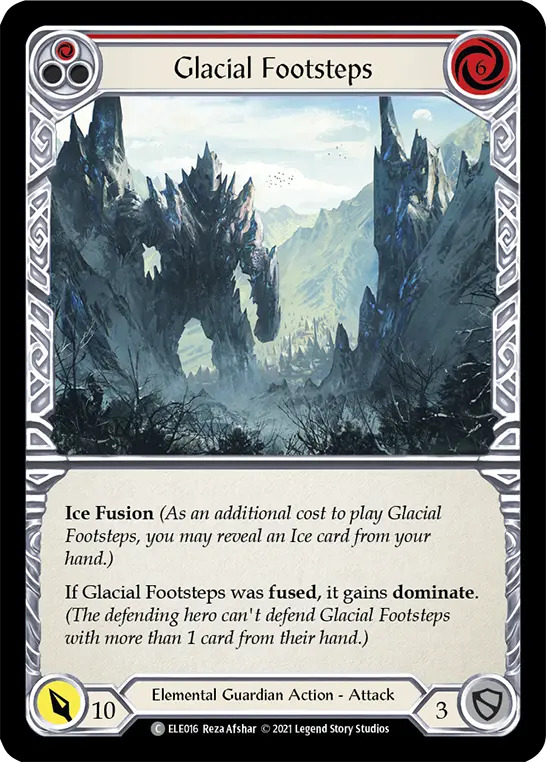 Glacial Footsteps (Red) — Tales of Aria Flesh and Blood card by Reza Afshar