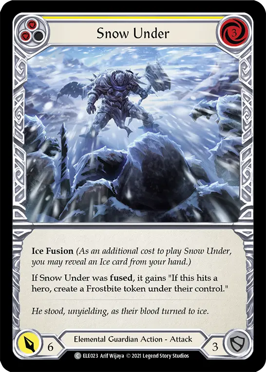 Snow Under (Yellow) — Tales of Aria Flesh and Blood card by Arif Wijaya