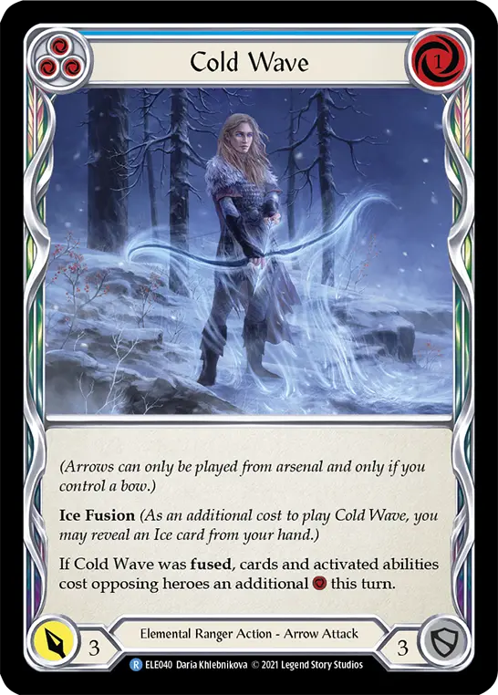 Cold Wave (Blue) — Tales of Aria Flesh and Blood card by Daria Khlebnikova