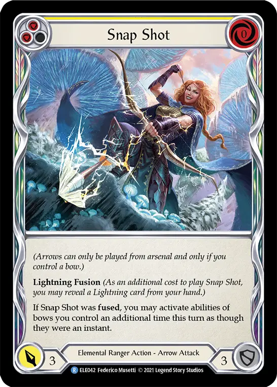 Snap Shot (Yellow) — Tales of Aria Flesh and Blood card by Federico Musetti