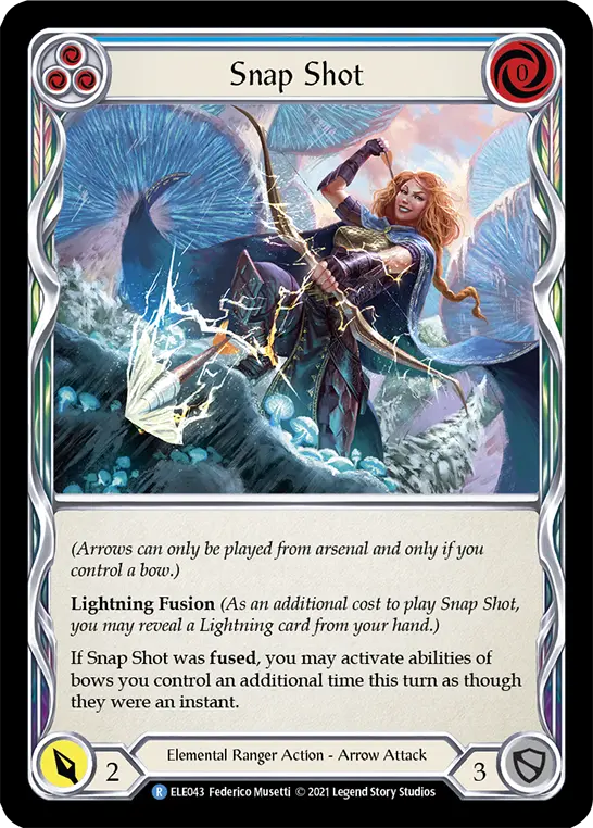 Snap Shot (Blue) — Tales of Aria Flesh and Blood card by Federico Musetti