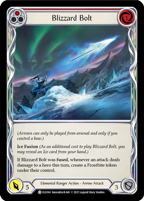 Blizzard Bolt (Red) — Tales of Aria Flesh and Blood card by Narendra B Adi