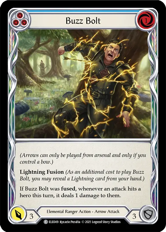 Buzz Bolt (Blue) — Tales of Aria Flesh and Blood card by Kyxarie Peralta
