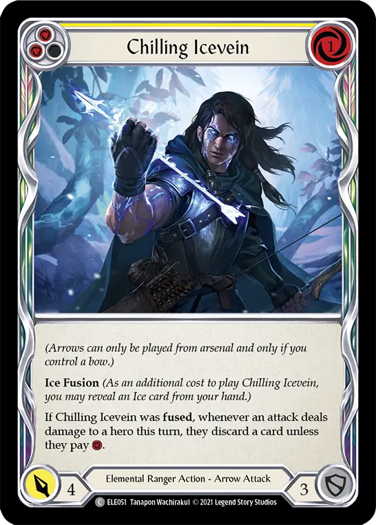 Chilling Icevein (Yellow) — Tales of Aria Flesh and Blood card by Tanapon Wachirakul