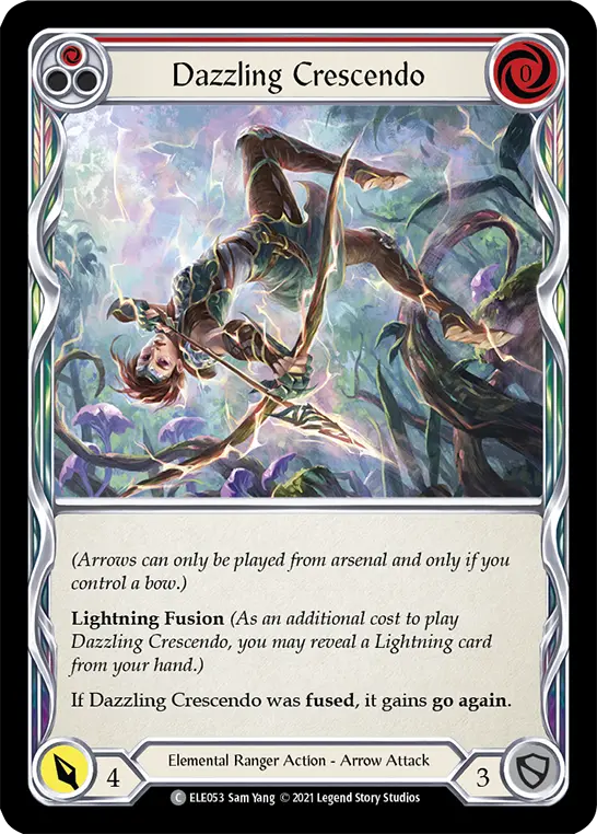Dazzling Crescendo (Red) — Tales of Aria Flesh and Blood card by Sam Yang