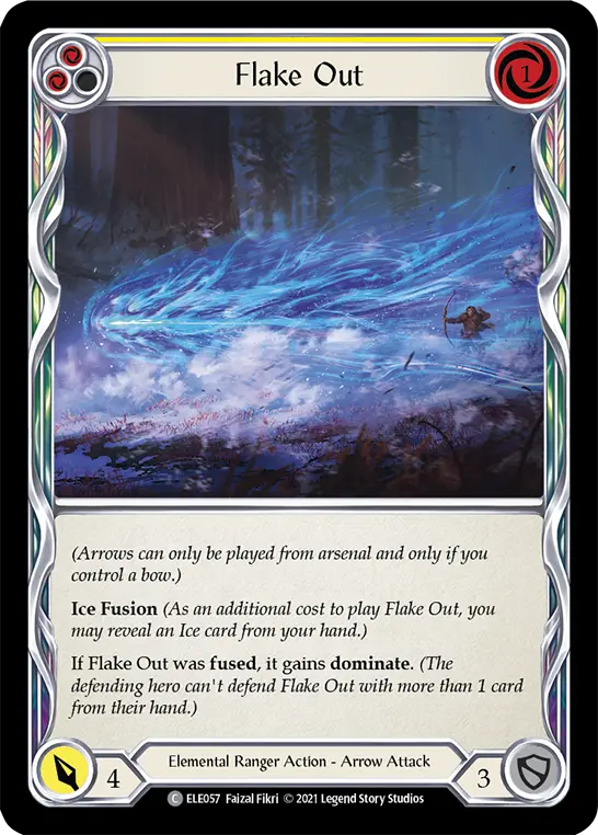 Flake Out (Yellow) — Tales of Aria Flesh and Blood card by Faizal Fikri