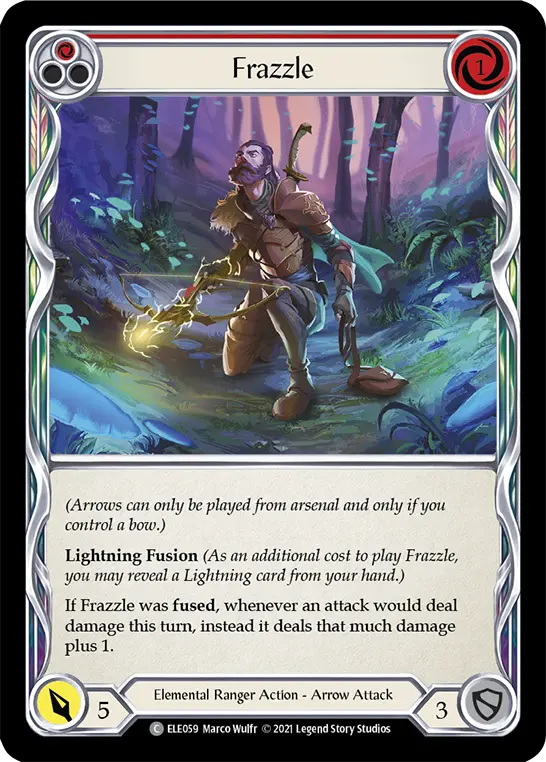 Frazzle (Red) — Tales of Aria Flesh and Blood card by Marco Wulfr