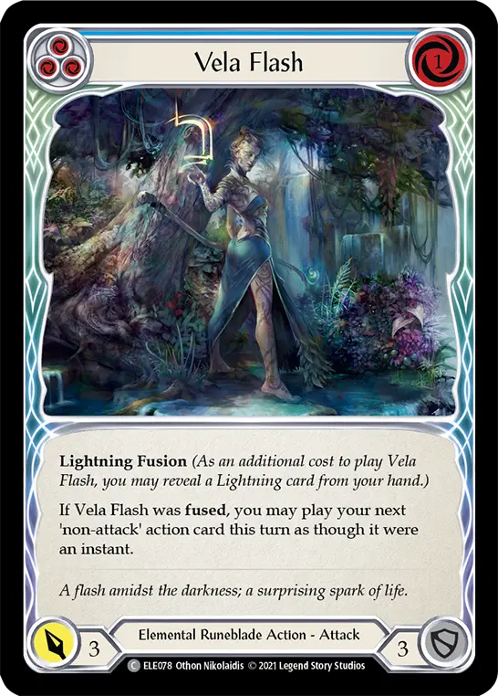 Vela Flash (Blue) — Tales of Aria Flesh and Blood card by Othon Nikolaidis