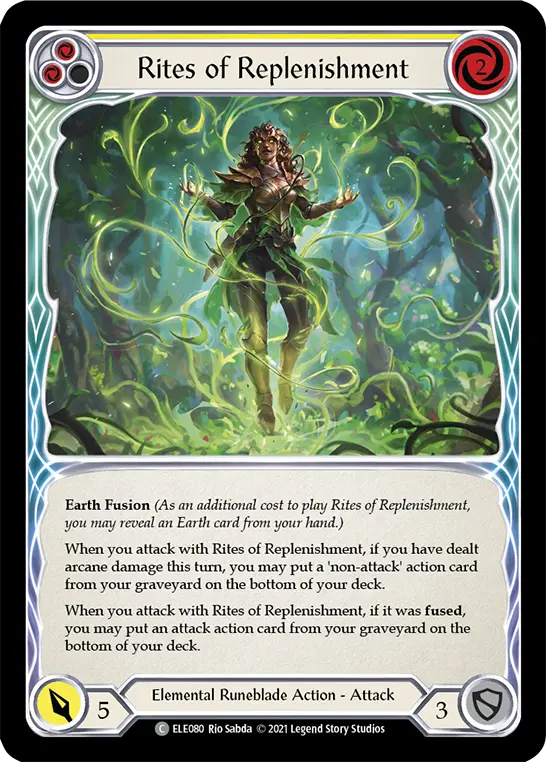Rites of Replenishment (Yellow) — Tales of Aria Flesh and Blood card by Rio Sabda