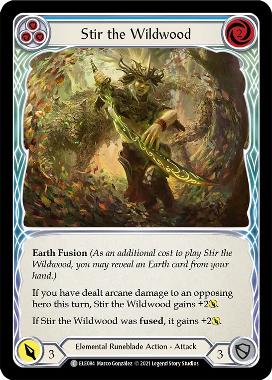 Stir the Wildwood (Blue) — Tales of Aria Flesh and Blood card by Marco González