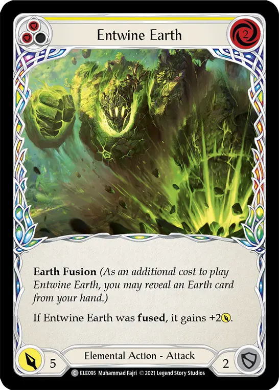 Entwine Earth (Yellow) — Tales of Aria Flesh and Blood card by Muhammad Fajri