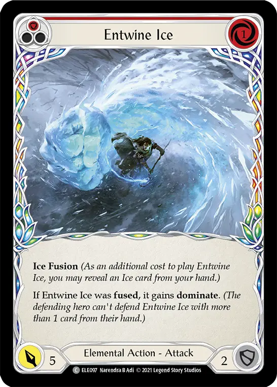 Entwine Ice (Red) — Tales of Aria Flesh and Blood card by Narendra B Adi