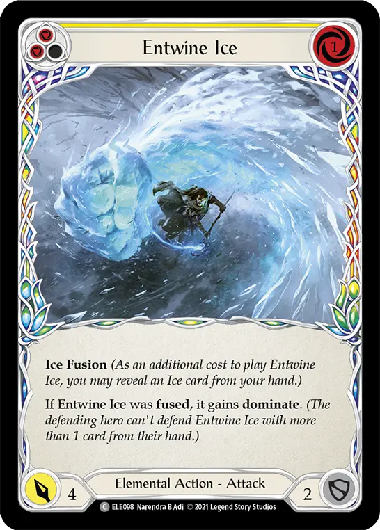 Entwine Ice (Yellow) — Tales of Aria Flesh and Blood card by Narendra B Adi
