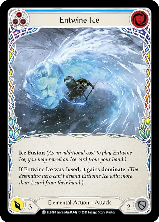 Entwine Ice (Blue) — Tales of Aria Flesh and Blood card by Narendra B Adi