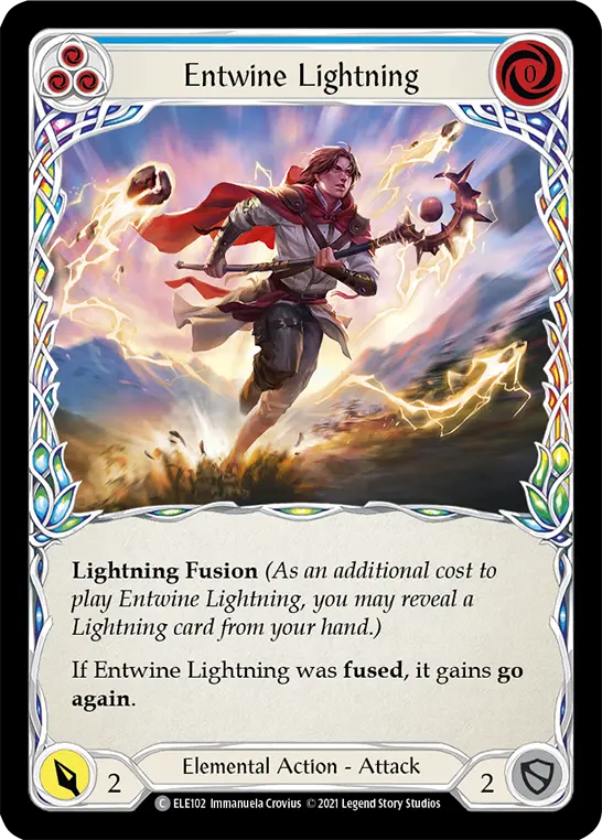 Entwine Lightning (Blue) — Tales of Aria Flesh and Blood card by Immanuela Crovius