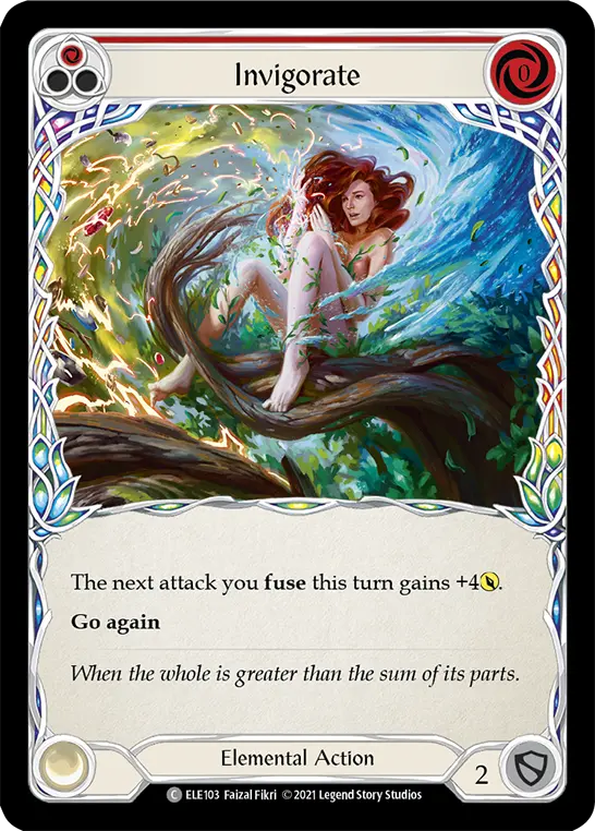 Invigorate (Red) — Tales of Aria Flesh and Blood card by Faizal Fikri