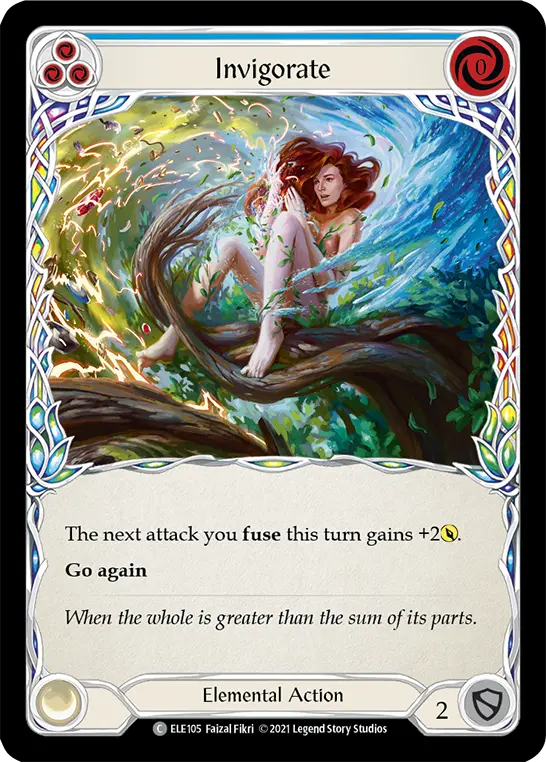 Invigorate (Blue) — Tales of Aria Flesh and Blood card by Faizal Fikri