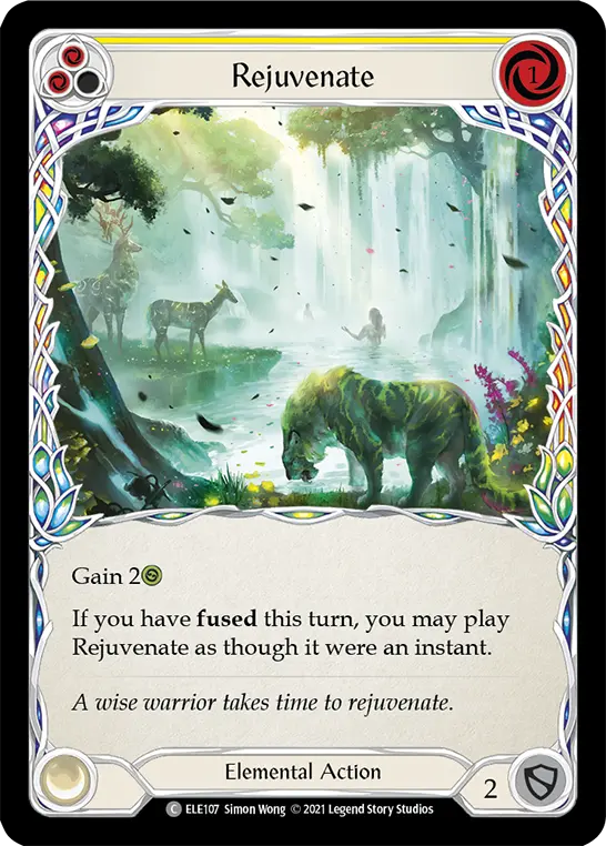 Rejuvenate (Yellow) — Tales of Aria Flesh and Blood card by Simon Wong