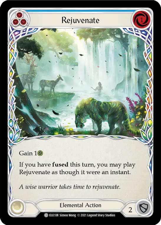 Rejuvenate (Blue) — Tales of Aria Flesh and Blood card by Simon Wong