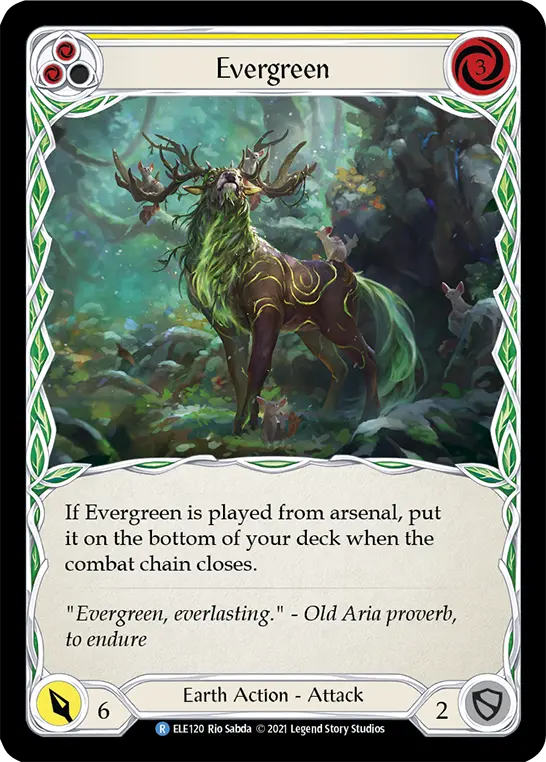 Evergreen (Yellow) — Tales of Aria Flesh and Blood card by Rio Sabda