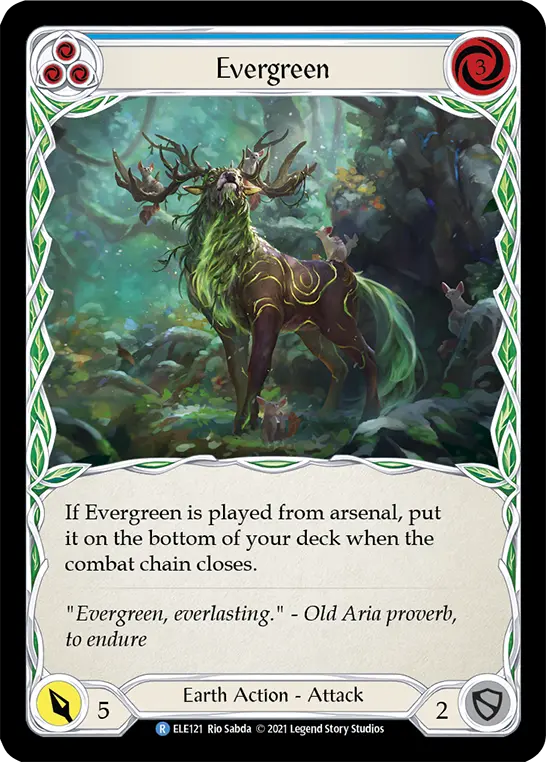 Evergreen (Blue) — Tales of Aria Flesh and Blood card by Rio Sabda