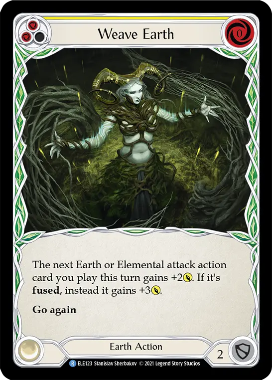 Weave Earth (Yellow) — Tales of Aria Flesh and Blood card by Stanislav Sherbakov