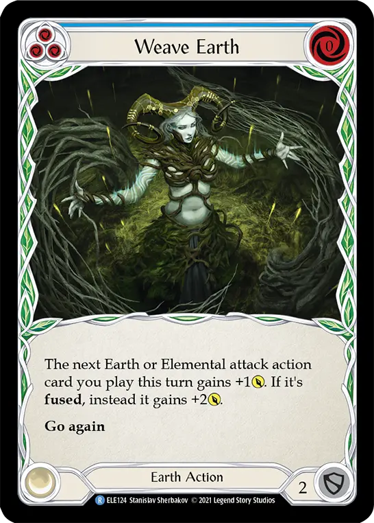 Weave Earth (Blue) — Tales of Aria Flesh and Blood card by Stanislav Sherbakov