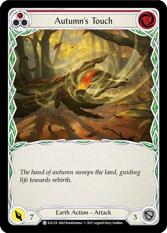 Autumn's Touch (Red) — Tales of Aria Flesh and Blood card by Alief Rusydiatama