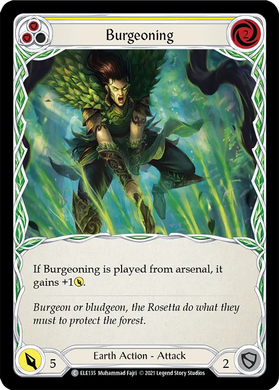 Burgeoning (Yellow) — Tales of Aria Flesh and Blood card by Muhammad Fajri