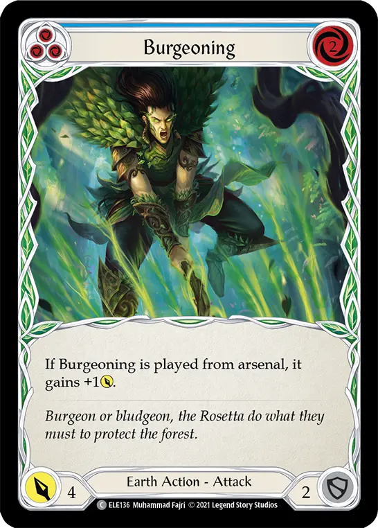 Burgeoning (Blue) — Tales of Aria Flesh and Blood card by Muhammad Fajri