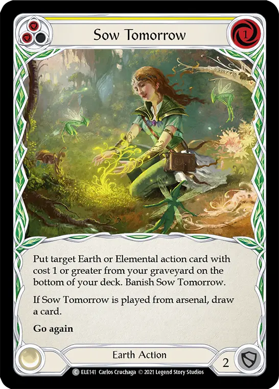 Sow Tomorrow (Yellow) — Tales of Aria Flesh and Blood card by Carlos Cruchaga