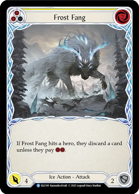 Frost Fang (Yellow) — Tales of Aria Flesh and Blood card by Narendra B Adi
