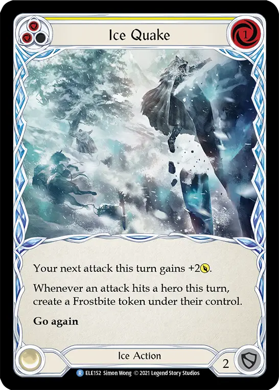 Ice Quake (Yellow) — Tales of Aria Flesh and Blood card by Simon Wong