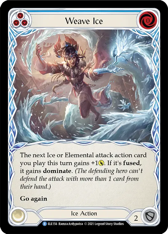 Weave Ice (Blue) — Tales of Aria Flesh and Blood card by Ramza Ardyputra
