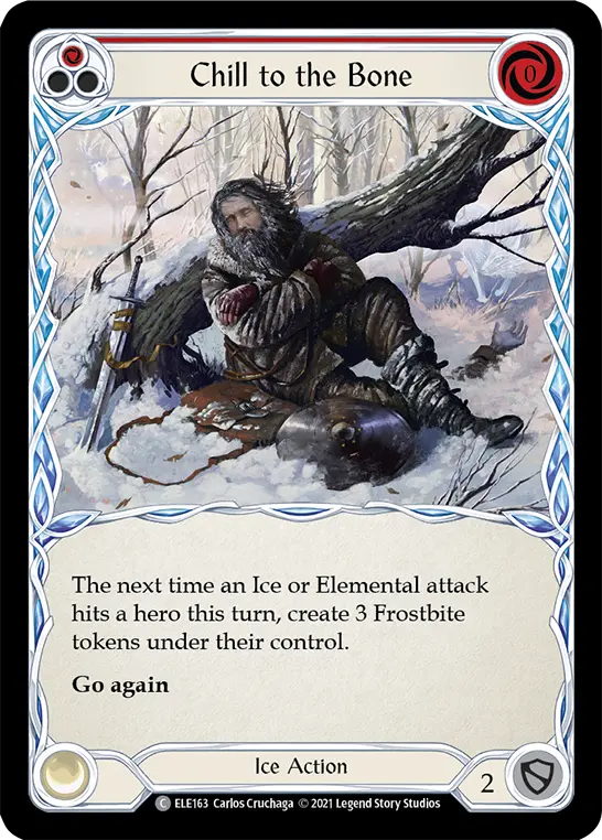 Chill to the Bone (Red) — Tales of Aria Flesh and Blood card by Carlos Cruchaga