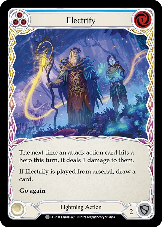 Electrify (Blue) — Tales of Aria Flesh and Blood card by Faizal Fikri