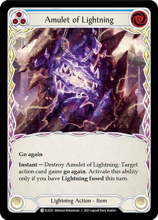 Amulet of Lightning — Tales of Aria Flesh and Blood card by Mateusz Wisniewski