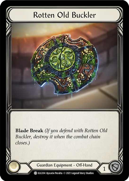 Rotten Old Buckler — Tales of Aria Flesh and Blood card by Kyxarie Peralta