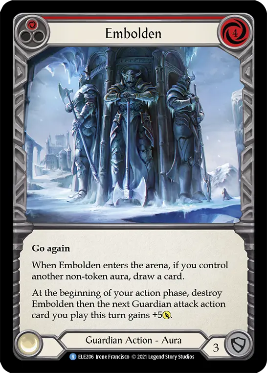 Embolden (Red) — Tales of Aria Flesh and Blood card by Irene Francisco