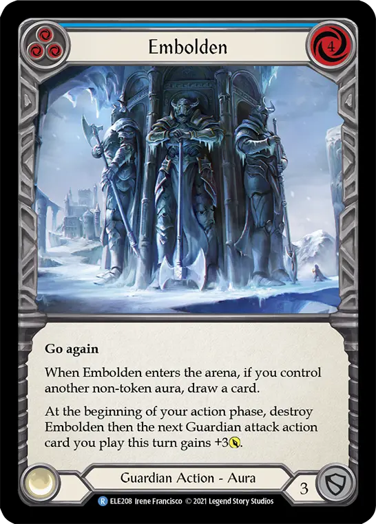 Embolden (Blue) — Tales of Aria Flesh and Blood card by Irene Francisco