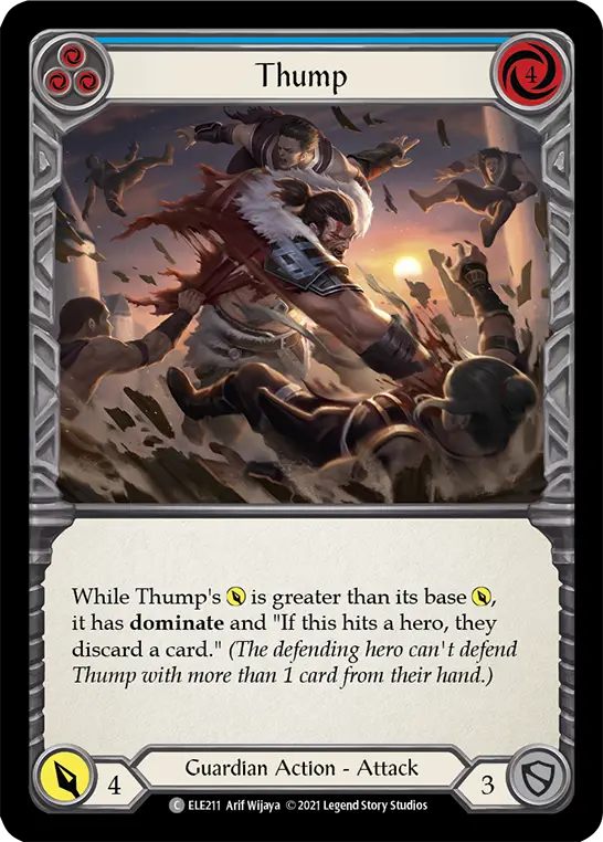 Thump (Blue) — Tales of Aria Flesh and Blood card by Arif Wijaya