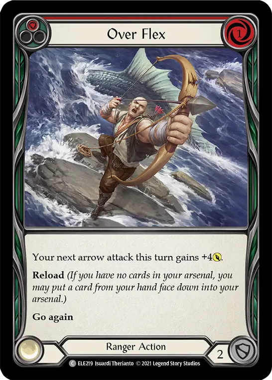 Over Flex (Red) — Tales of Aria Flesh and Blood card by Isuardi Therianto