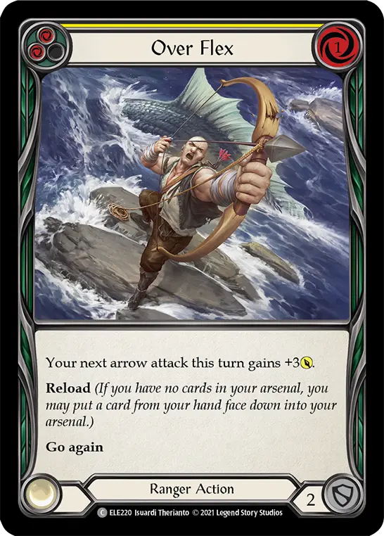 Over Flex (Yellow) — Tales of Aria Flesh and Blood card by Isuardi Therianto