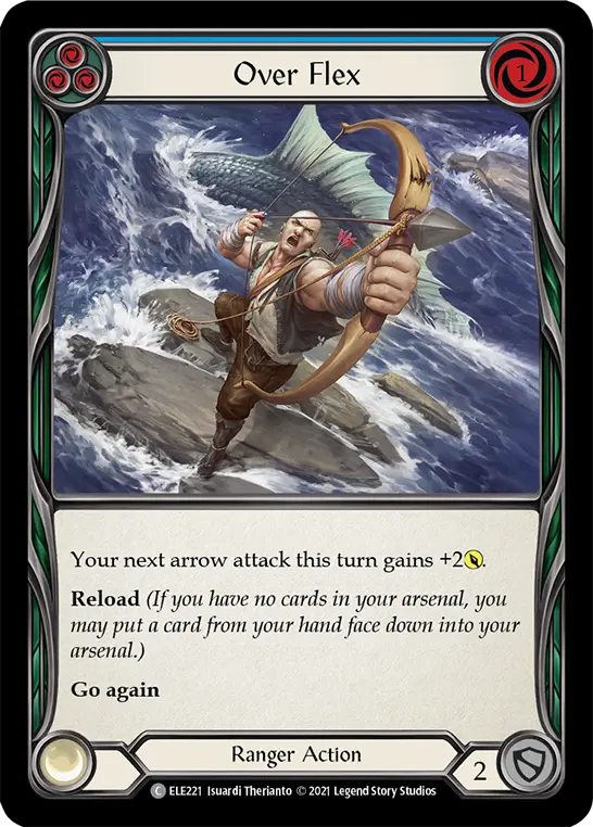 Over Flex (Blue) — Tales of Aria Flesh and Blood card by Isuardi Therianto