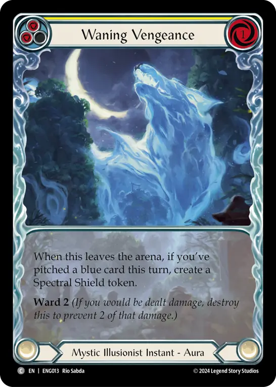 Waning Vengeance (Yellow) — Blitz Deck: Part the Mistveil - Enigma Flesh and Blood card by Rio Sabda