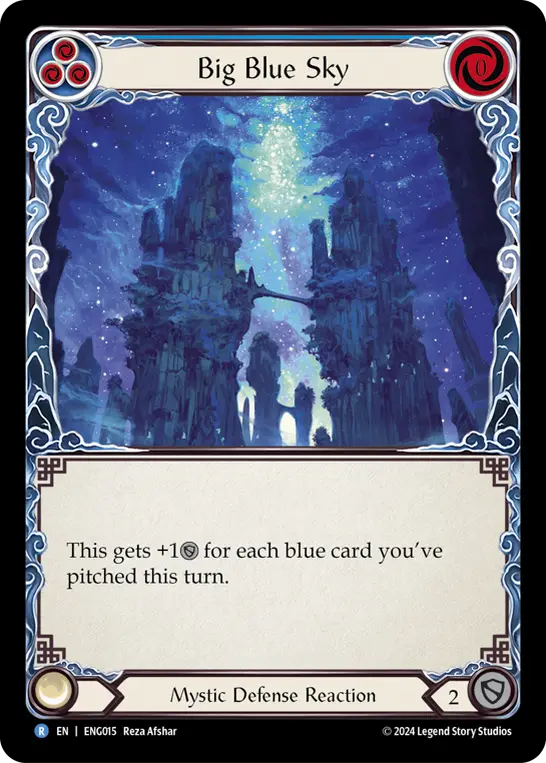 Big Blue Sky — Blitz Deck: Part the Mistveil - Enigma Flesh and Blood card by Reza Afshar